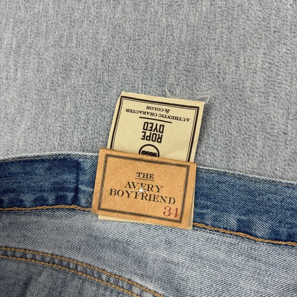 Polo Ralph Lauren Jeans Mens 40X28 Blue The Avery Boyfriend Patched Distressed